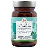 for you probio mundflora - Mundgeruch bekämpfen - 90 Lutschtabletten für Mundhygiene ohne Mundspülung und Zungenreiniger - Frischer Atem - Bakterienkulturen gegen Mundgeruch mit Vitamin D3