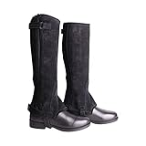 AK Unisex Jupiter Reithalbchaps aus echtem Wildleder AKRS-2154 (Schwarz, 4XL)