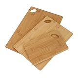 Schneidebrett-Set aus Bambusholz mit Löchern, Schneidebretter für Fleisch, Gemüse, Obst, Küche, Kochzubehör, Obstschneidebrett, 3-teilig