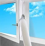 SUNTEC Air-Block-Klima Sail [Zubehör-Set für mobile lokale Klimageräte, Praktisches Segel zur Abdichtung von Fenstern/Türen inklusive Reißverschluss-Öffnung, Einfache Fixierung + Rückstandslose Entfernung]