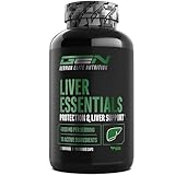 Liver Essentials - 180 Kapseln - Hochdosierter Leber Komplex mit Mariendistel, Cholin, NAC, Artischocken, Löwenzahn, Schizandra, Ingwerextrakt, Indol-3-Carbinol, Desmodium, Rutin - Vegan