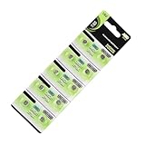 KEXIAO 10 Stück Alkaline Knopfzellen 1,55V Alkaline Knopfzellen für Fernbedienungen Kleine Elektronik LR59/LR41/LR66