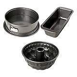 Birkmann, Backformen-Set Easy Baking, klein, 3-teilig, bestehend aus Spingform, Kastenform und Gugelhupfform, antihaft, hervorragende Qualität