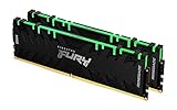 Kingston FURY Renegade RGB 32 GB (2 x 16 GB) 3.600 MHz DDR4 CL16 Desktop-Gaming-Speicherkit, 2er-Set, KF436C16RB1AK2/32