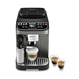 De'Longhi Magnifica Evo Next ECAM312.80.TB – Kaffeevollautomat mit 2,4'' TFT Farbdisplay & LatteCrema Milchsystem, 7 Direktwahltasten (Cappuccino, Espresso, Latte Macchiato), 2-Tassen-Funktion, Titan