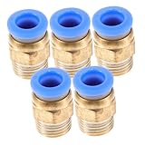 ULTECHNOVO 5Stücke Teiliges Druckluftkupplungsset Schnellverschluss für Hochdruckreiniger Crimpverschraubung für Luftschläuche Einsetzbar Kompatibel mit Kompressoren