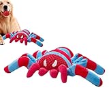 Gefülltes Hundespielzeug, Spinnen-Hundespielzeug - Haustier-Hunde-Plüschtier-Spinne, Laut, Bissfest, Zahnreinigend, Interaktiv, Langeweile Linderndes Spiel, Geeignet Für Welpen, Mittelgroße Hunde Und