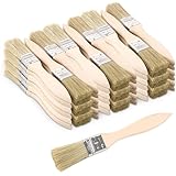CYEER 100 Stück Malerpinsel 16MM(1 Zoll), Malerpinsel Set, Flachpinsel Set, Lackpinsel mit Holzgriff, Lasurpinsel Set Naturborstenpinsel für Farben, Lack, Beizen, Klebstoffe
