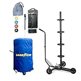 Goodyear Felgenbaumwagen für 4 Reifen, platzsparende und kontaktlose Aufbewahrung, mit Schutzhülle, Tragkraft bis zu 100 kg, schwarz