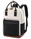 LOVEVOOK Rucksack Damen, 15,6 Zoll Laptop Schulrucksack Reiserucksack Wasserdicht Arbeitstasche Backpack Women Groß Schultasche Teenager Mädchen Elegant für Arbeit Reise Schule Uni Büro, Schwarz