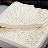 Naturlatex-Matratze, 100 % Naturlatex mit Bambusfaser-Bezug, atmungsaktiv und kühler Schlaf, 10 cm dick, Memory-Schaum-Unterstützung, Doppelgröße 130 x 220 cm