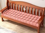 AruMinna Dickes Kissen für Gartenbank, 2-/3-Sitzer, 100/120 cm, rechteckig, Baumwolle, Gartenbank, Sitzkissen für Chaise/Schaukel/Outdoor/Indoor (Rosa, 100 x 50 cm)