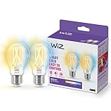 WiZ Tunable White LED Lampen E27 2-er Pack (806 lm), 60 W Filament Lampen mit warm- bis kaltweißem dimmbarem Licht, smarte Lichtsteuerung über WLAN per Stimme/App