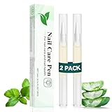 Nail Care Pen 8ml, 2 Stück Nagelpflegestift spendet Feuchtigkeit und stärkt die Nägel mit Aloe Vera, Teebaumöl, Vitamin E und mehr