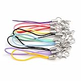 Vintageparts FACHHANDEL FÜR SCHMUCKZUBEHÖR 10 Handyanhänger im Farbmix mit Karabiner