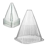 Relaxdays Pflanzenhut, 80er Set, Schneckenschutz, Frostschutz, HxBxT: 22 x 19 x 19 cm, Pflanzenhütchen PVC, transparent