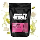 ESN Designer Whey Protein Pulver, White Chocolate Pistachio, 1 kg, bis zu 23 g Protein pro Portion, ideal zum Muskelaufbau und -erhalt - made in Germany