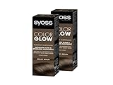 SYOSS COLORGLOW Pflegende Haartönung Tiefes Braun Semi-permanente Coloration Stufe 1, 2 x 100 ml (Kühles Braun)