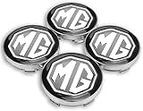 4 Stück Auto Radnabenkappen für MG ZS 2017-2020,Radnaben Zentralabdeckung Nabendeckel Felgenkappen Wheel Caps mit Auto Emblem Logo Auto Zubehör