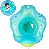 Myir Schwimmring Baby mit Rückenlehne, Aufblasbare Baby Schwimmsitz Schwimmhilfe Swimtrainer Schwimmtrainer Kinder Kleinkind Schwimmreifen Float