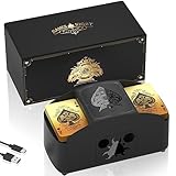 Ni-SHEN Vollautomatischer Kartenmischer 1-2 Decks, USB/batteriebetriebener elektrischer Mischpult, geräuscharmer Spielkarten-Shuffle für UNO, Poker, Phase 10, Skip-BO, Blackjack (Schwarz)