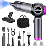 Handstaubsauger Akku für Auto, Auto Staubsauger Stark, 22000PA Handstaubsauger Kabellos,3-Gang 220000 U/min Elektrische Staubgebläse Druckluft für Küche,PC, Sofa, Büro, Haus& Tierhaar Reinigung