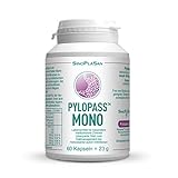 Pylopass MONO 200mg, 60 Kapseln, zum Diätmanagement bei Helicobacter Pylori Infektionen, hochdosiert, vegan, laktosefrei, glutenfrei, qualitätsüberwacht