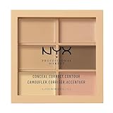 NYX Professional Makeup Conceal, Correct, Contour Palette, Sechs Farbtöne, Cremige Textur, Untertöne, Farbton: Light