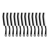 Amazon Basics Fugen- und Fliesenreinigungsbürste mit harten Borsten, 12 Stück, 24 cm, Schwarz