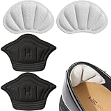 4 Paar Fersenpolster,Premium Fersenpolster Schuheinlagen, Fersenschutz Fersenkissen Gel Antirutsch Einlagen für zu große Schuhe & Stiefel Schuhfüller Heel Protector Pads gegen Blasen