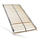 Sleepneo Lattenrost 90x200, Ergonomischer 7-Zonen-Lattenrost aus Buchenholz, 28 Latten, Selbstmontage, hohe Traglast bis 150Kg