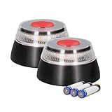 MAGIC SELECT Warnleuchte V16 Autoriserad av DGT med Geolokalisering och Autos und Motorrädern. Orangefarbenes 360° Blinkljus, Magnetfuß, 3 AA-batterier i Lieferumfang enthalten (2 Stück)