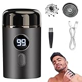 Xerteam Mini Rasierer Elektrisch, Tragbarer Mini Rasierer Herren Elektrisch, Stumm Wasserdichter Multifunktionaler Elektrorasierer, Easy Trim-Rasierers Intimbereich Rasierapparat und USB Rechargeable
