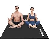 RYTMAT Yogamatte XXL Breit 200x130cm 10mm Dicke NBR Sportmatte Fitnessmatte Rutschfest Gymnastikmatte Groß für Pilates Gym Training