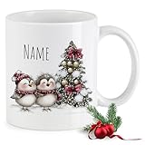 GRAZDesign Personalisierte Tasse Weihnachten Vögel - Weihnachtstasse Kinder Erwachsende Kaffeebecher Keramik 330ml