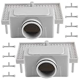 2 Stück Duschrinne Siphon Mit Geruchsstop Haarsieb Set, 4 Schnallen, Dichtung für Duschrinne Haarfilter Duschablauf, Haarfänger Ablauf Bodenabfluss Wasserabfluss