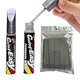 2PC Auto Lackstift Lackreparaturstift+ 100PCLacktupfer Auto Set Auto Reparatur Lack Auto Pinsel Autokratzer Reparaturmittel Lacktupfer Auto Lack Tupfer Lackpinsel für Autos Reparaturwerkzeug Silber