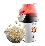 Russell Hobbs Popcornmaschine Heißluft, ohne Fett & Öl Fiesta (inkl. Mais Messlöffel, 1290W) Popcorn Maker 24630-56