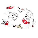 Schweißableitende Beanie, Sport-Kopfbedeckung, schnelltrocknend, Unisex, Arbeitskappen, Hund, weißes Tier, 2 Stück, Farbe1, Einheitsgröße