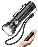 Maxesla Taschenlampen LED Taschenlampe Aufladbar, 6 Modi, 100m Reichweite, Mini Taschenlampe Klein mit USB-C, IP68 Wasserdicht, 24h Laufzeit für Camping, Wandern, Outdoor & Notfälle
