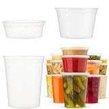 YOYEAH 44 Sets, 8, 16, 32 oz Deli Container, Kunststoffbehälter mit Deckel, Deli Cups & Plastic Containers - BPA-freie, Wiederverwendbar, Dicht, Spülmaschinen, Mikrowelleneeignet und Gefriersicher