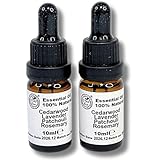 Mottenschutz im Kleiderschrank, 100% REINES ÖL 2 Stück, gegen motten im schrank (Mischung: Zeder Patschuli Lavendel Rosmarin) Natural Moth Repellent Oil