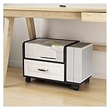 Printer Stand Printer Stand Black Wooden Mobile Printer Stand with Storage Drawer, Under Desk Printer and CPU Cart with Wheel, Rolling Printer Shelf for Home Office Printer Stand With Storage ( Size :