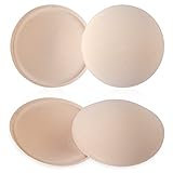 WLLHYF Runde BH Einsätze Pads 2 Paar Waschbare Schwamm BH Einsätze Herausnehmbare BH Körbchen Einsätze BH Ersatz Pad für Bikini Top Badeanzug Sport BH (Dünne BH-Einlagen) (0.5cm)