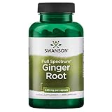 Swanson, Full Spectrum Ginger Root (Ingwer-Wurzel), 540mg, hochdosiert, 100 Kapseln, Laborgeprüft, Sojafrei, Glutenfrei, Ohne Gentechnik