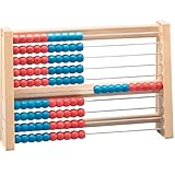 WISSNER® Aktiver Lern-Rechenschieber aus robustem RE-Wood®-Design für mehr Spaß in jeder Mathe-Rechenstunde - Spielend Rechnen Lernen bis 100-25 x 5 x 17cm - Rechenmaschine für Schulkinder