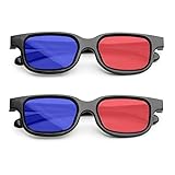 MingZhuInC 3D-Brille, 2 Stücke 3D Brille Rot Blau, Für Filme Oder Pc-Spiele (Rot, Blau)