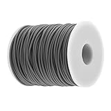 KALLORY 1 Rolle Gummi -Seilzubehör Makramee Perlen für Schmuckhersteller Perlenfaden für die Schmuckherstellung hohles Gummiseil Seil zur Schmuckherstellung Handwerk Machen Seil PVC Grau