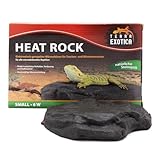 Terra Exotica Heat Rock small - 6 Watt ca.16x10 cm - Auswahl zwischen klein, mittel & groß - Heizstein als Heizung für Reptilien - dekorative Wärmeplatte für Ihr Terrarium - Terrarien Bodenheizung