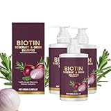 Zwiebel-Biotin-&-Rosmarin-Shampoo, Volumen-Shampoo für dünner werdendes Haar & Shampoo für fettiges Haar, Reise- & Volumen-Shampoo für Locken, Stärkeres & Dickeres Haar für Männer & Frauen (3)